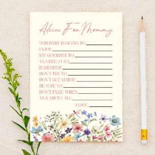 Vilda Blommor Blommig Råd Baby Shower Spel Aktivit
