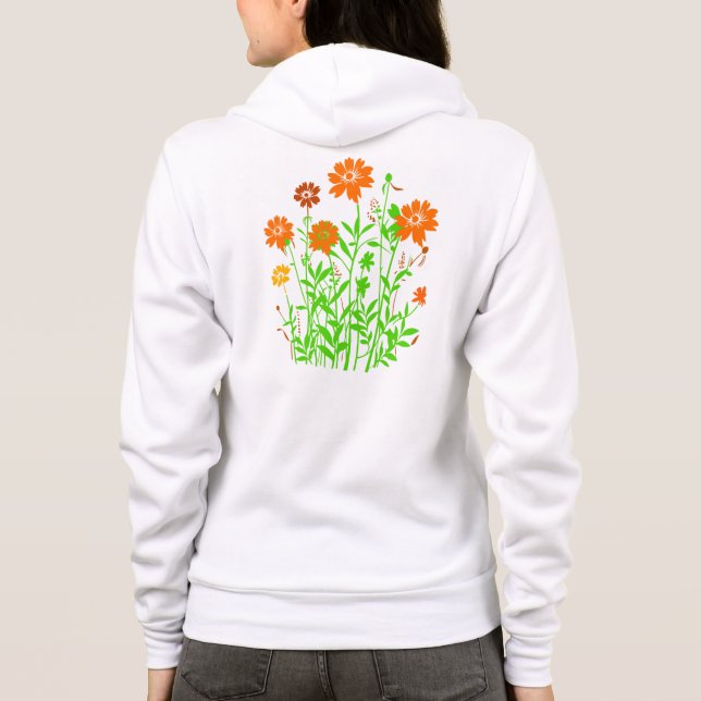Vilda blommor Blomsterdesign T Shirt (Baksida)
