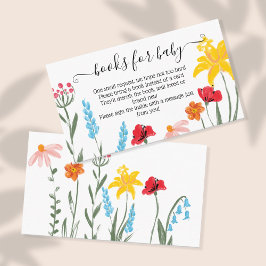 Vilda blommor Böcker för bebis Vattenfärg blommor Tilläggskort