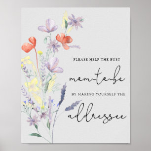 Vilda blommor Boho - Hjälp den upptagna blivande m Poster