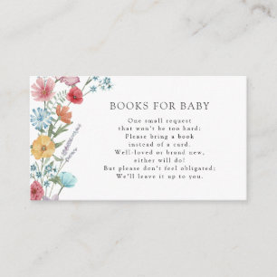 Vilda Blommor Bok för Baby Kort