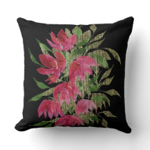 Vilda blommor Broderad texturerad boho akvarell