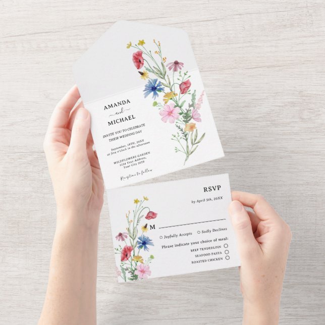Vilda Blommor Bröllop (Avrivbar del)