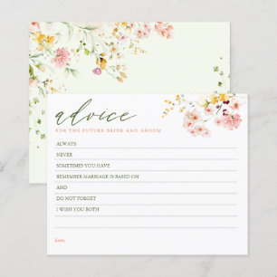 Vilda blommor Elegant rådgivningskort