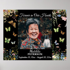 Vilda Blommor Fjärilar Livets Firande  Poster