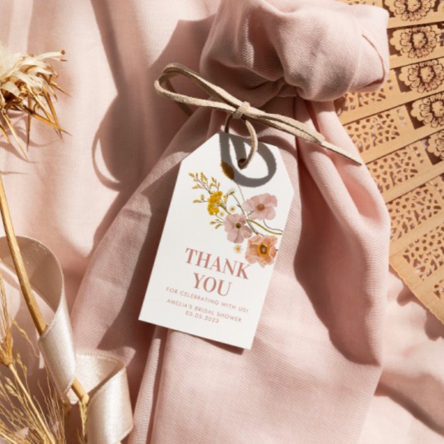 Vilda blommor Förmånsetiketter, Bohemsk blommor Presentetikett (Skapare uppladdad)