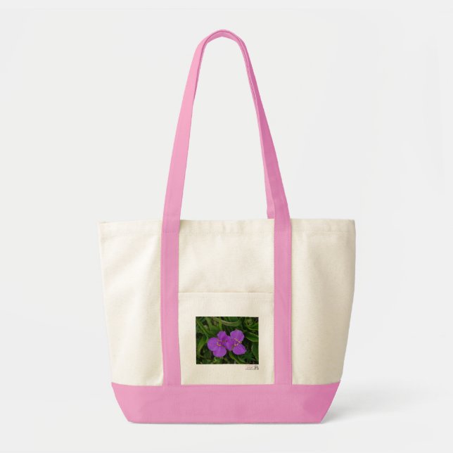 Vilda blommor Fuchsia Spiderwort Varmkällsgåvor Tygkasse (Framsidan)