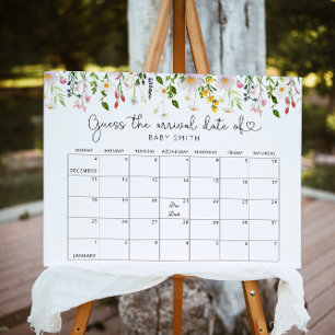 Vilda blommor Gissa förfallodatum kalender Affisch