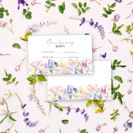 Vilda blommor - gissa hur många kyssar bröllopsspe tilläggskort