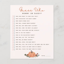 Vilda blommor Gissa vem baby shower-spel