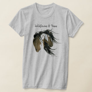 Vilda blommor & Hästar Drömfångande konst av Bihrl T Shirt