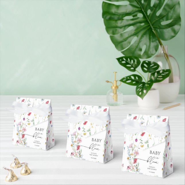 Vilda blommor i blom Baby Shower Presentaskar (Multipel)