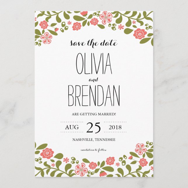 Vilda Blommor i Blom | Spara Datumet (Framsida)