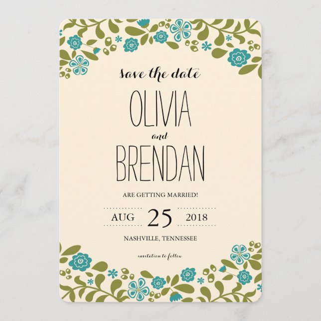 Vilda Blommor i Blom | Spara Datumet (Framsida)