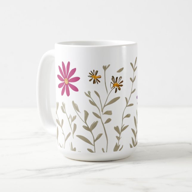Vilda blommor kaffemugg (Framsida vänster)