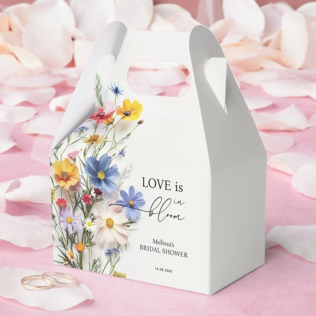 Vilda blommor Kärlek är i blom Bröllopsdusch Presentaskar (Bröllop)