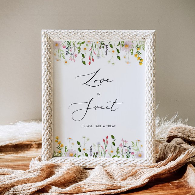 Vilda blommor Kärlek är sött ta en godis Affisch (Skapare uppladdad)