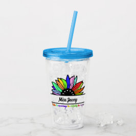 Vilda blommor Lärarens uppskattning, anpassad lära Take Away Mugg