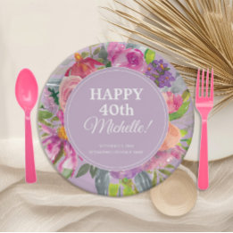 Vilda blommor Lila Rosa 40-årsdag