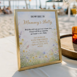 Vilda blommor mage gissa baby i blomningsspel poster