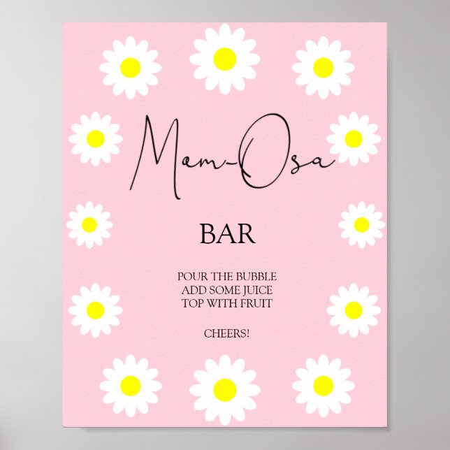 Vilda blommor Margareter - Mamma-osa bar Poster (Framsidan)