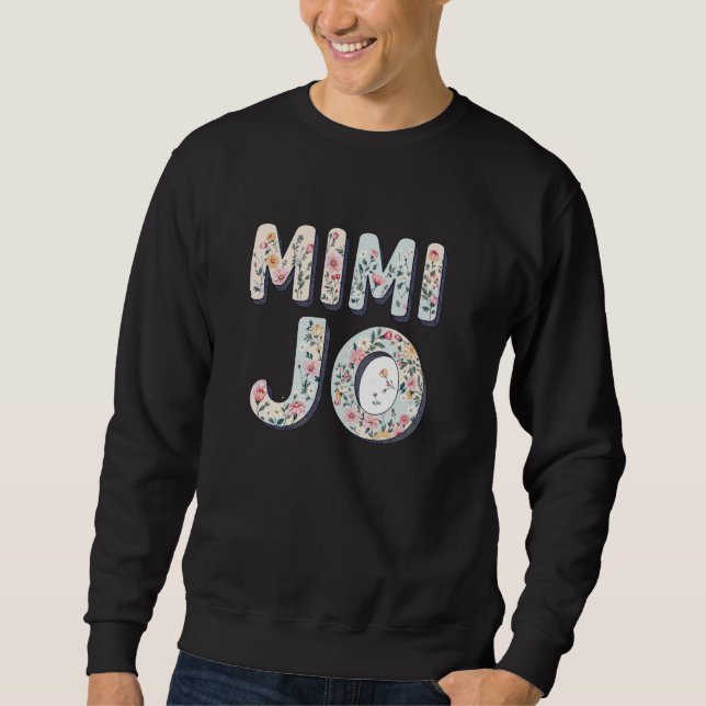 Vilda blommor Mimi Jo Blommig Mors dag Mimi Jo Lång Ärmad Tröja (Framsida)