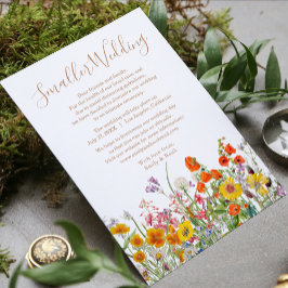 Vilda blommor Mindre bröllop Ändring av planer Julkort