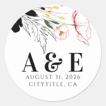 Vilda blommor Modern Boho Svarta Accenter 