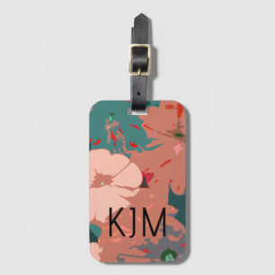 Vilda blommor Monogram Florala Bröllop Gåva Förmån Bagagebricka