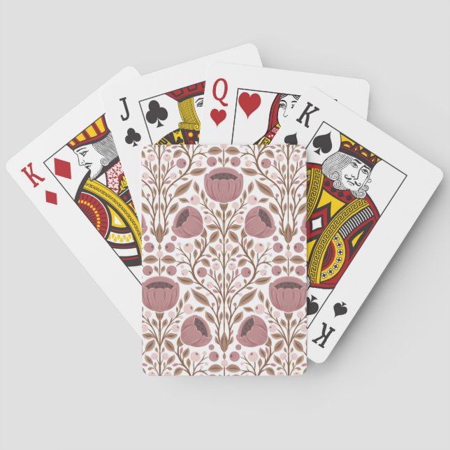 Vilda blommor mönster casinokort (Baksidan)
