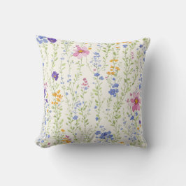 Vilda blommor Mönster Kudde