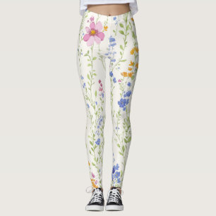 Vilda blommor Mönster Leggings