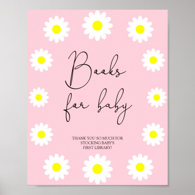 Vilda blommor Prästkragar - böcker för bebis Poster (Framsidan)