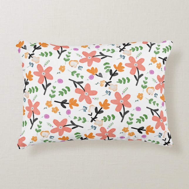 Vilda blommor prydnadskudde (Framsidan)