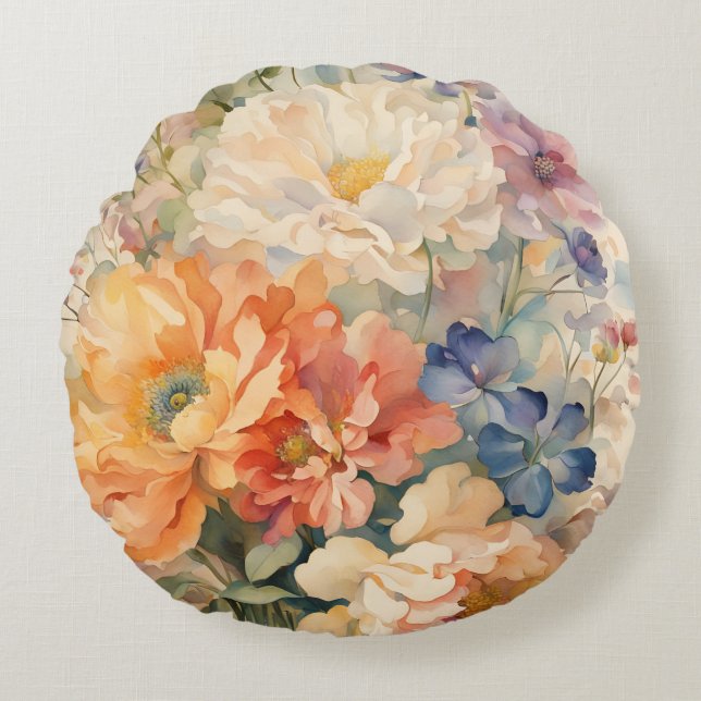 vilda blommor runda kuddar (Framsidan)