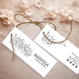Vilda blommor Sociala Ikoner Kläder Anpassad Storl Mini Visitkort