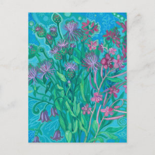 Vilda blommor sommarblommor bukett blomsterkonst vykort