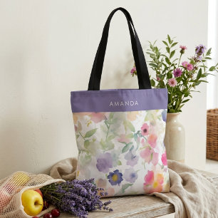 Vilda blommor Söt Trendig Chic Stilig Handväskor Tygkasse