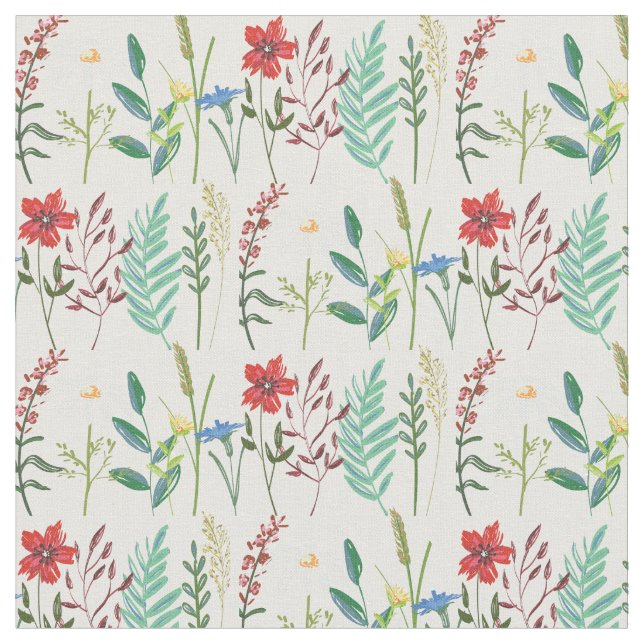 Vilda blommor söta blommor tyg (Närbild)