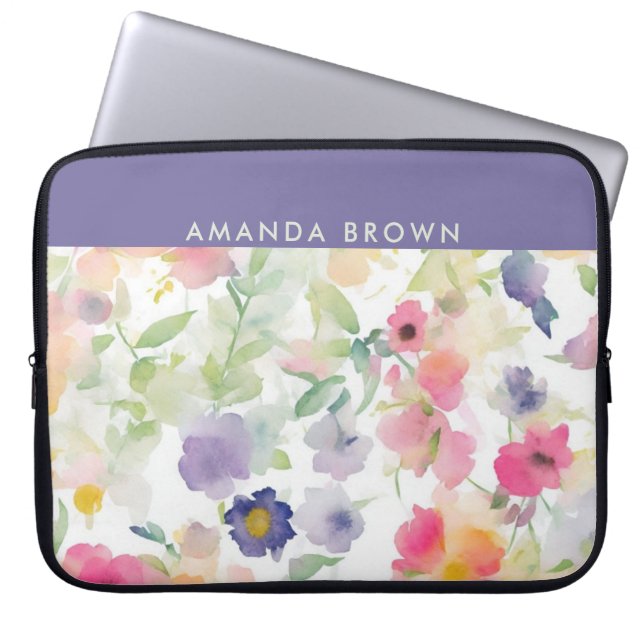 Vilda blommor Söta Trendiga Chic Stilrena  Laptop Fodral (Framsidan)