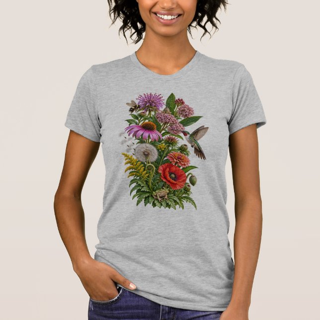 Vilda blommor t shirt (Framsida)