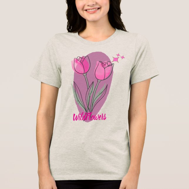Vilda blommor T-shirt Design ADVcreators Artikel 2 (Framsida)