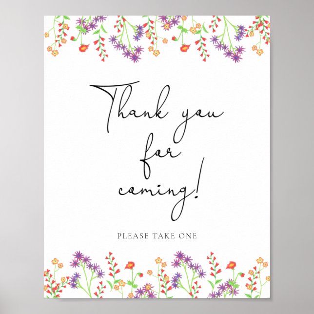 Vilda blommor \ Tack för att du kom Poster (Framsidan)