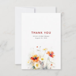 Vilda blommor Tack Kort