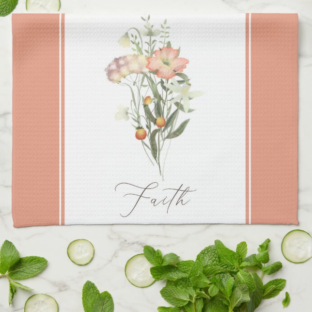 Vilda blommor tro & kärlek Kökshanddukar (Vikta)