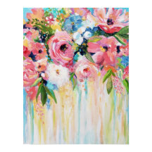Vilda blommor tryck, fint konsttryck på papper (ma