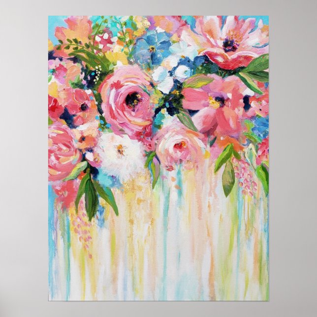 Vilda blommor tryck, fint konsttryck på papper (ma poster (Framsidan)