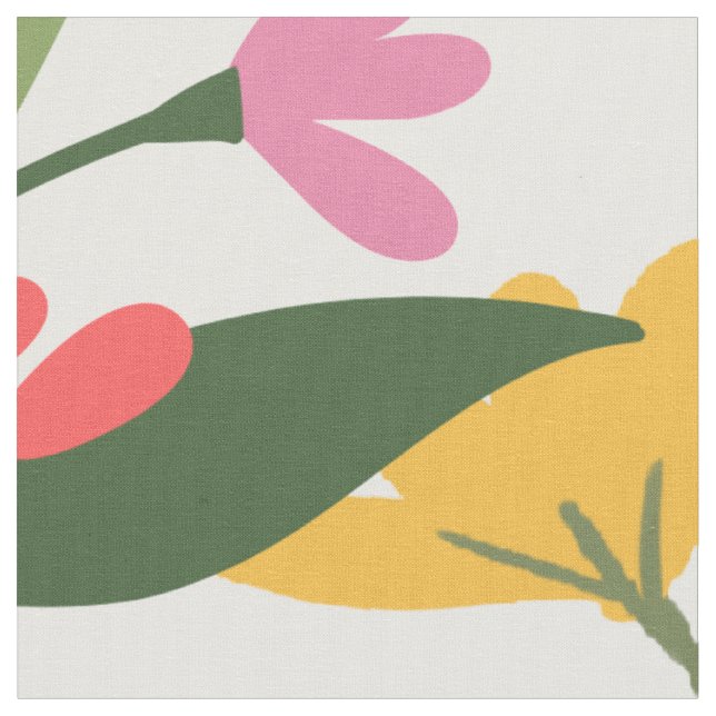 Vilda blommor tyg  (Närbild)