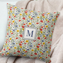 Vilda blommor Vacker blommig mönster monogram