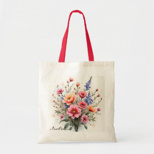 Vilda blommor Vacker Modern Lyx Kollektion Tygkasse